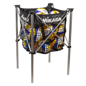 Collapsible beach volleyball cart
