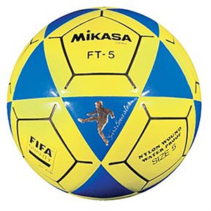Ballon officiel de footvolley, #5, bleu / jaune